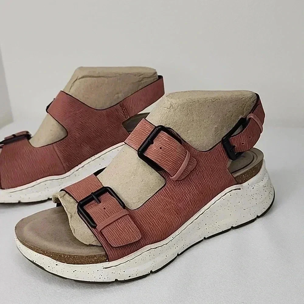 Bionica Olin-Dessert Rose Slingback Wedge Sandals size 9.5 - Picture 4 of 12